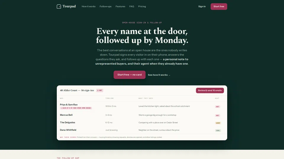 Homepage snapshot at launch