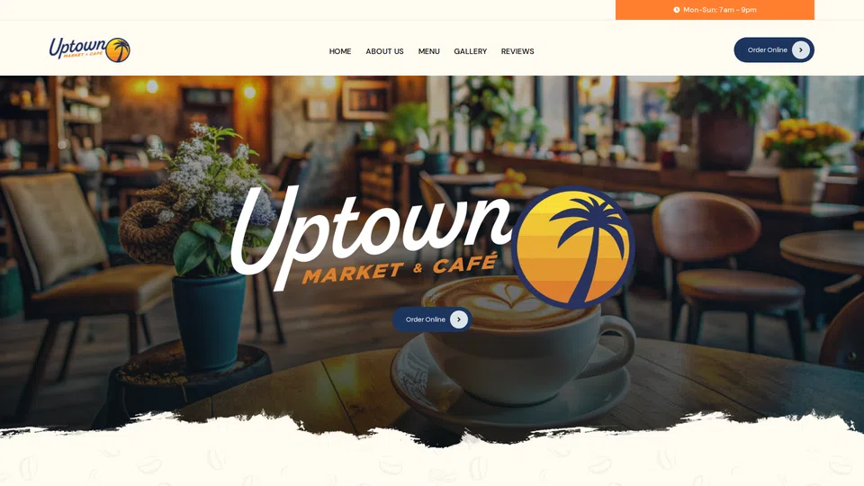 Homepage snapshot at launch