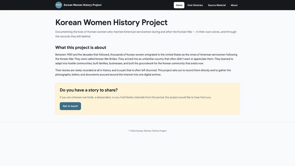 Homepage snapshot at launch