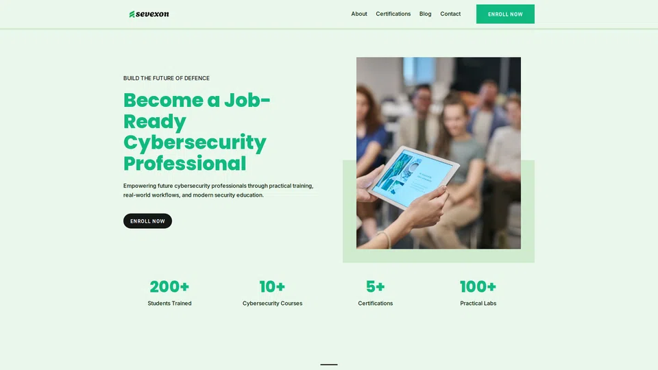 Homepage snapshot at launch