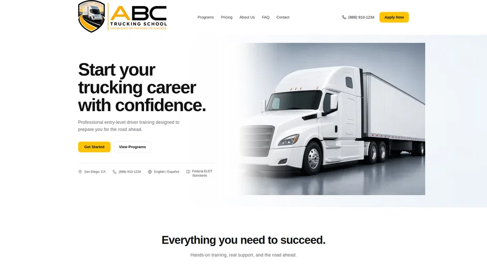 Homepage snapshot at launch