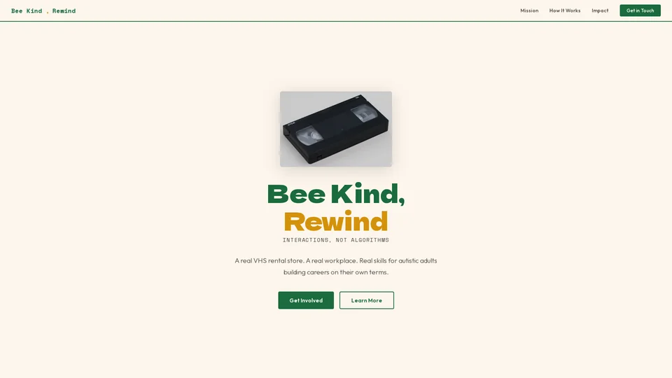 Homepage snapshot at launch