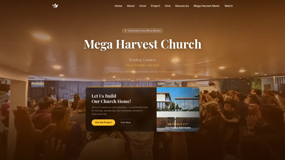 Homepage snapshot at launch