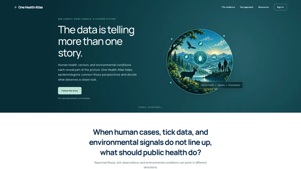 Homepage snapshot at launch