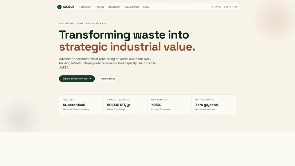 Homepage snapshot at launch