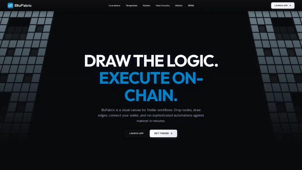 Homepage snapshot at launch