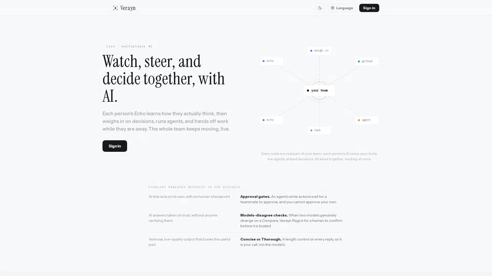 Homepage snapshot at launch