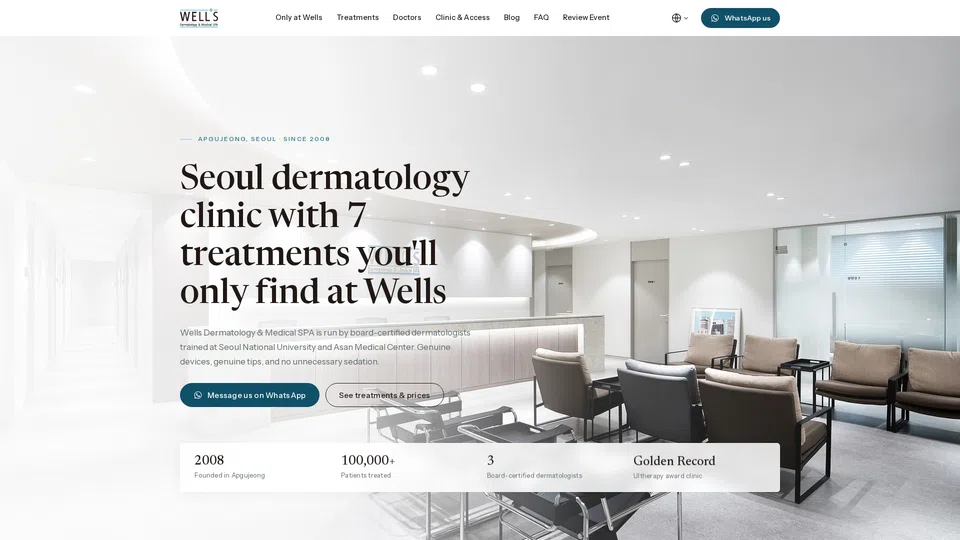 Homepage snapshot at launch