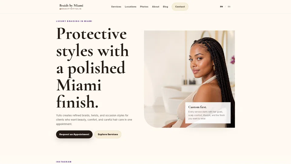 Homepage snapshot at launch