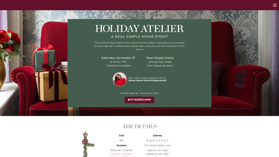 Homepage snapshot at launch