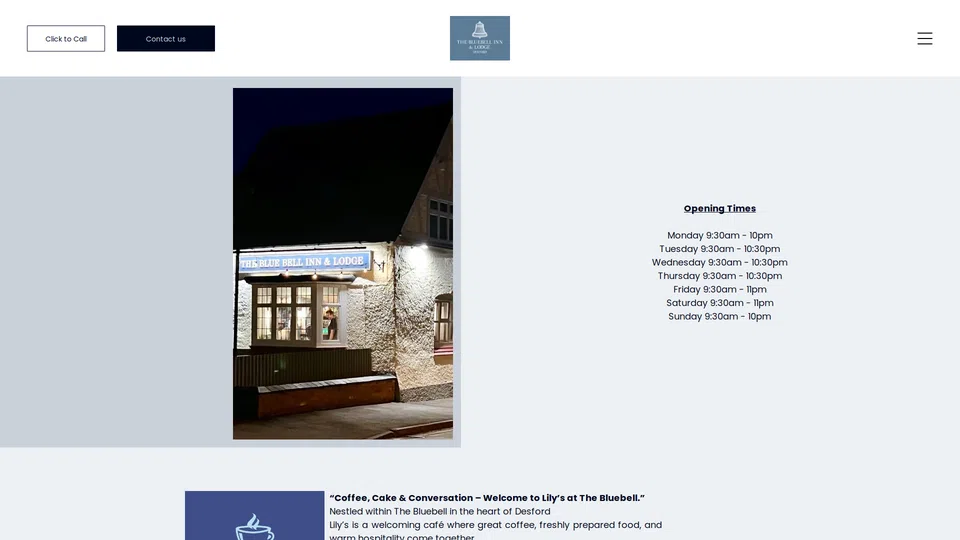 Homepage snapshot at launch