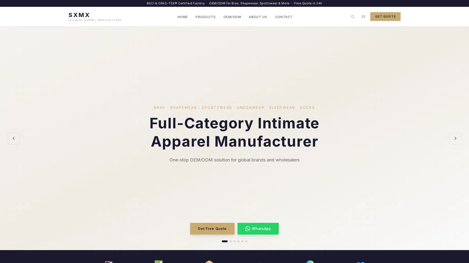 Homepage snapshot at launch