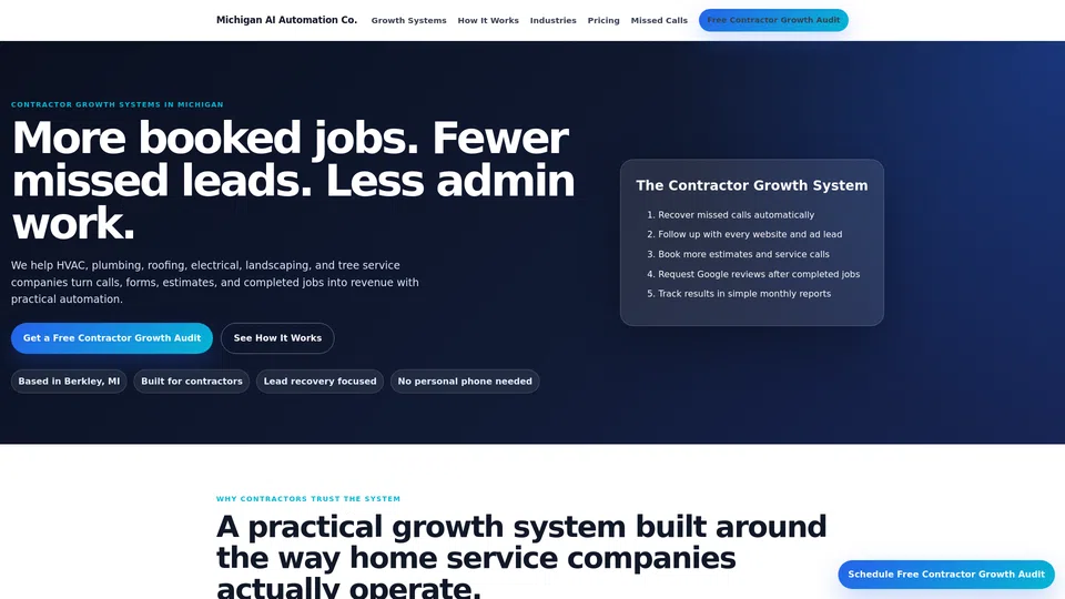 Homepage snapshot at launch