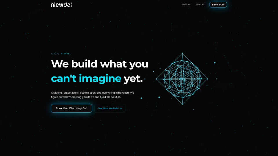 Homepage snapshot at launch