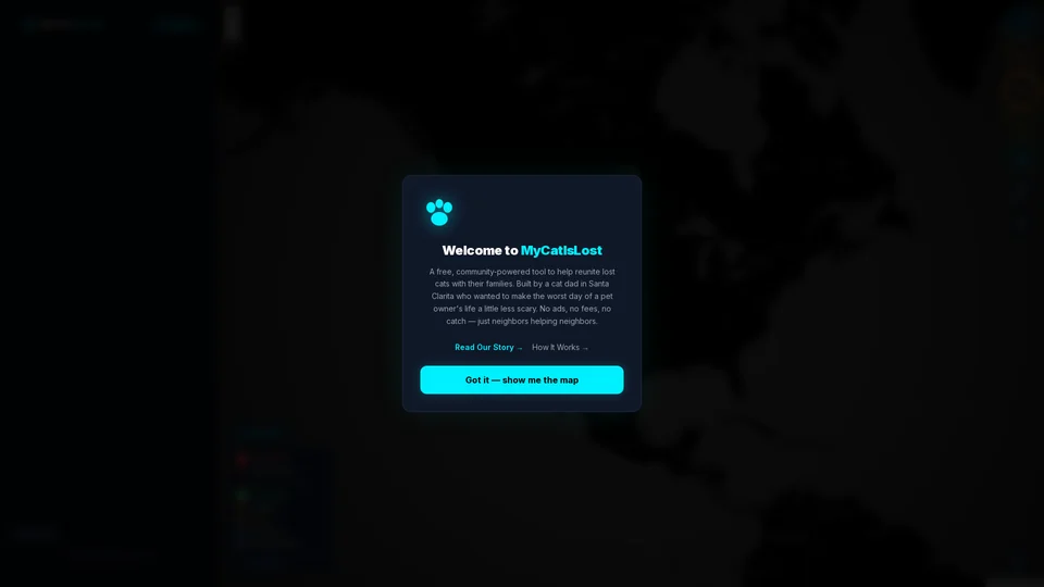 Homepage snapshot at launch