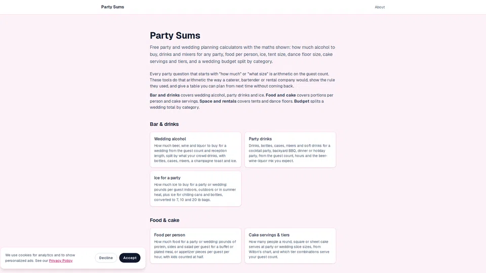 Homepage snapshot at launch