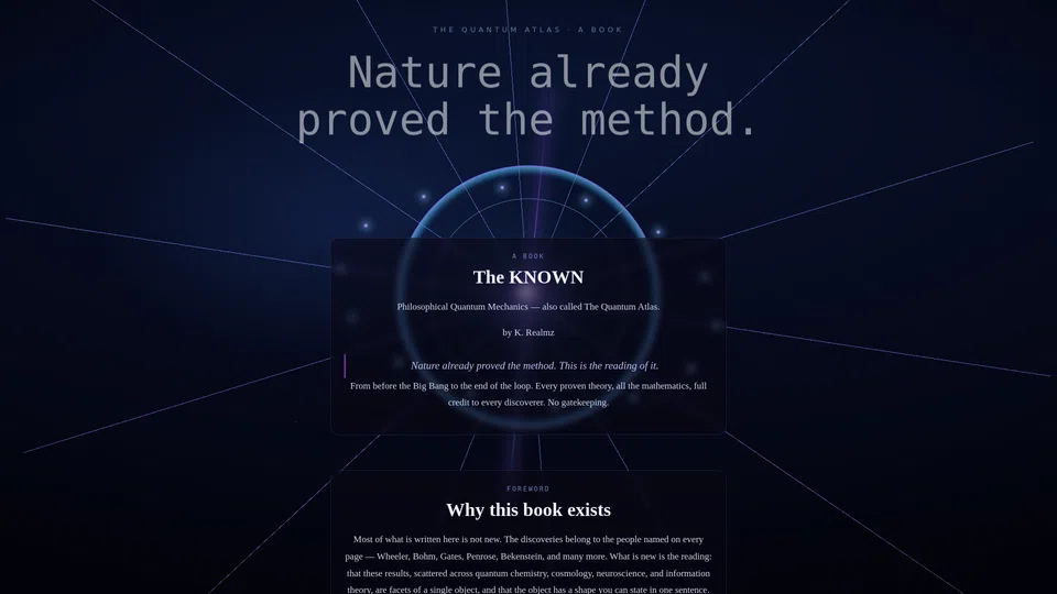Homepage snapshot at launch