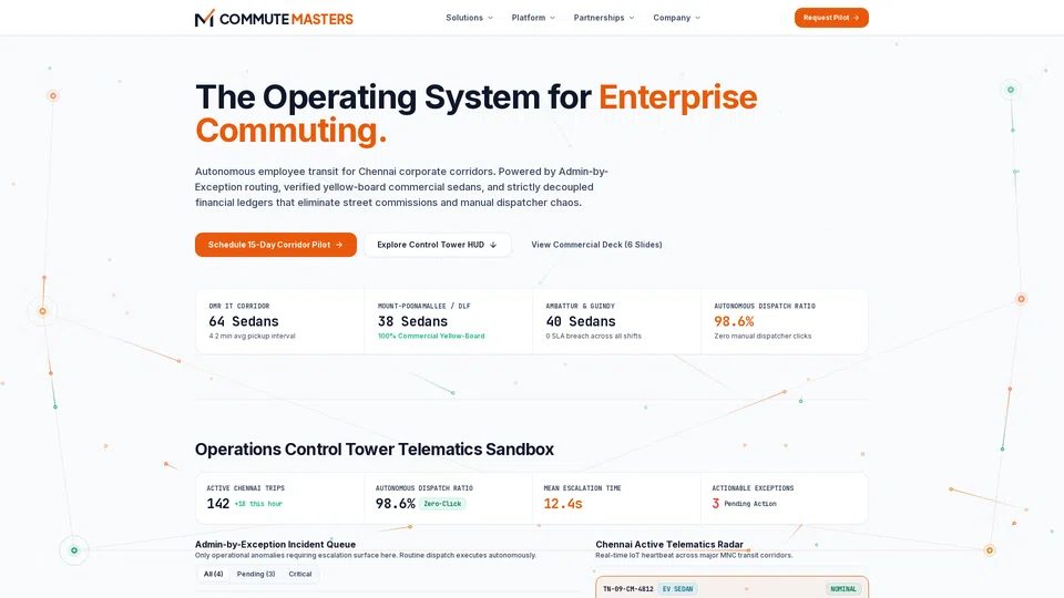 Homepage snapshot at launch