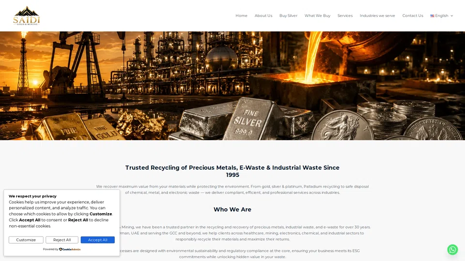 Homepage snapshot at launch