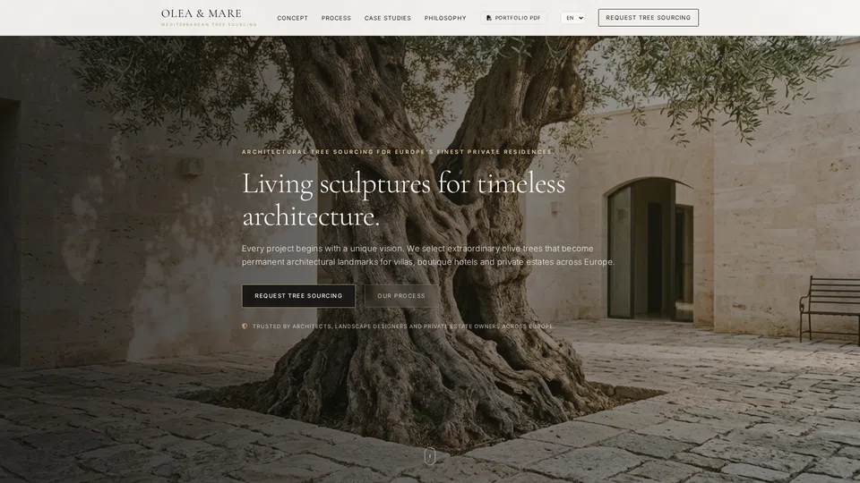 Homepage snapshot at launch