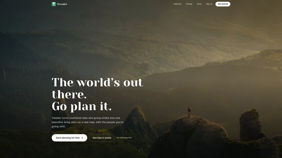 Homepage snapshot at launch