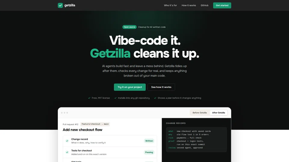 Homepage snapshot at launch