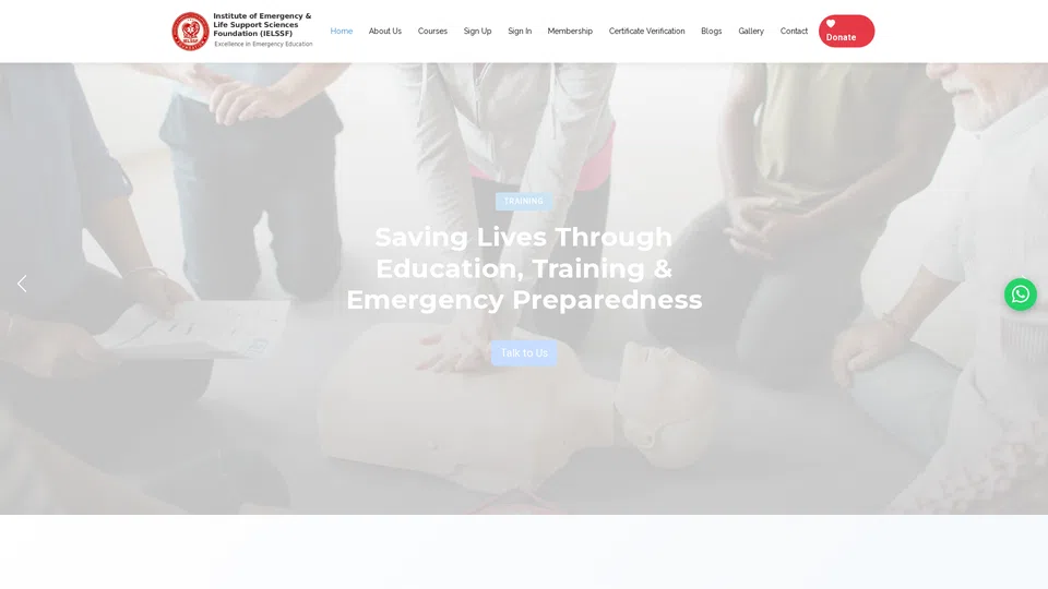 Homepage snapshot at launch