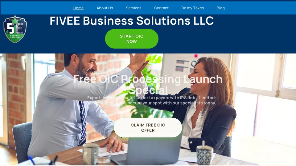 Homepage snapshot at launch