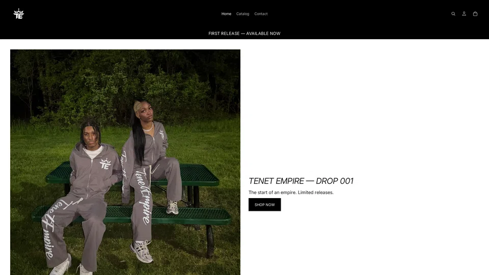 Homepage snapshot at launch
