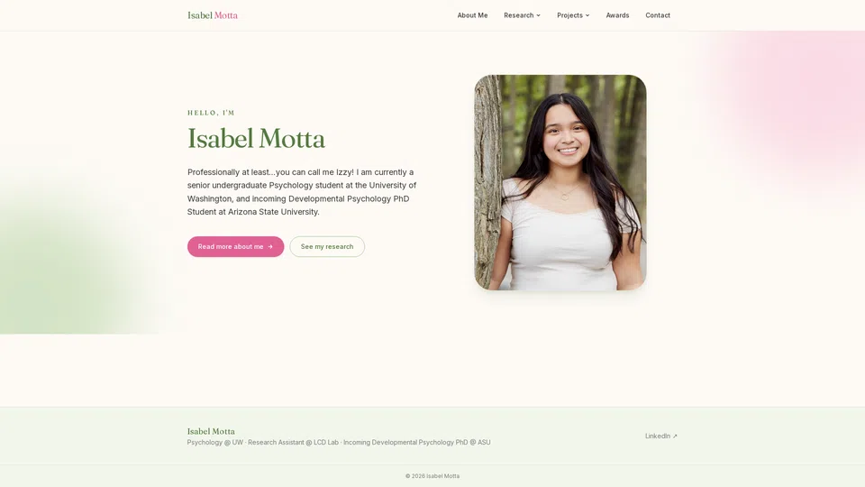Homepage snapshot at launch