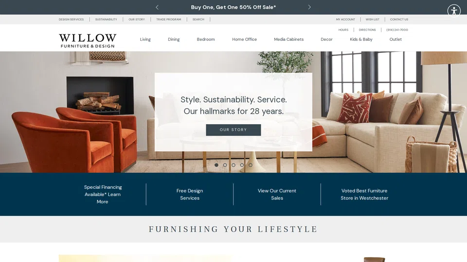 Homepage snapshot at launch