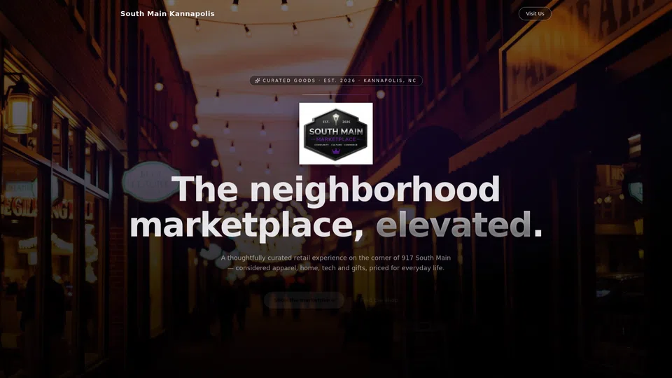 Homepage snapshot at launch