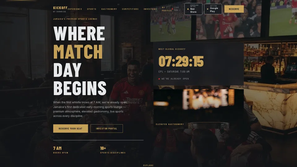 Homepage snapshot at launch