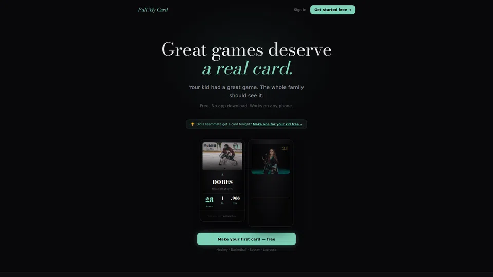 Homepage snapshot at launch