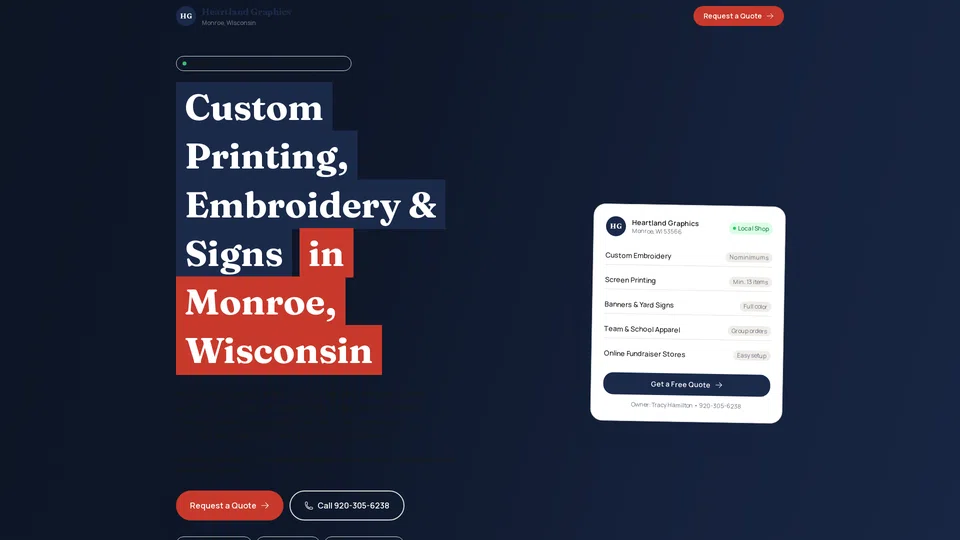 Homepage snapshot at launch