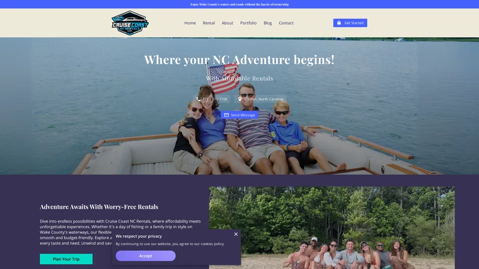 Homepage snapshot at launch