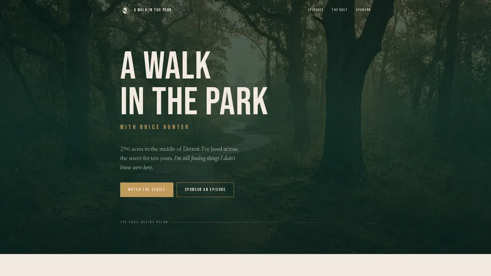 Homepage snapshot at launch