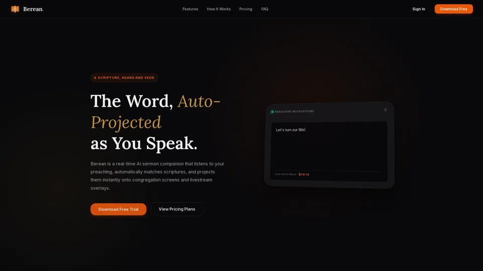 Homepage snapshot at launch