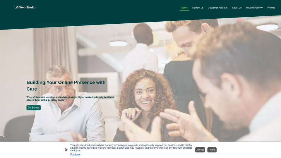 Homepage snapshot at launch