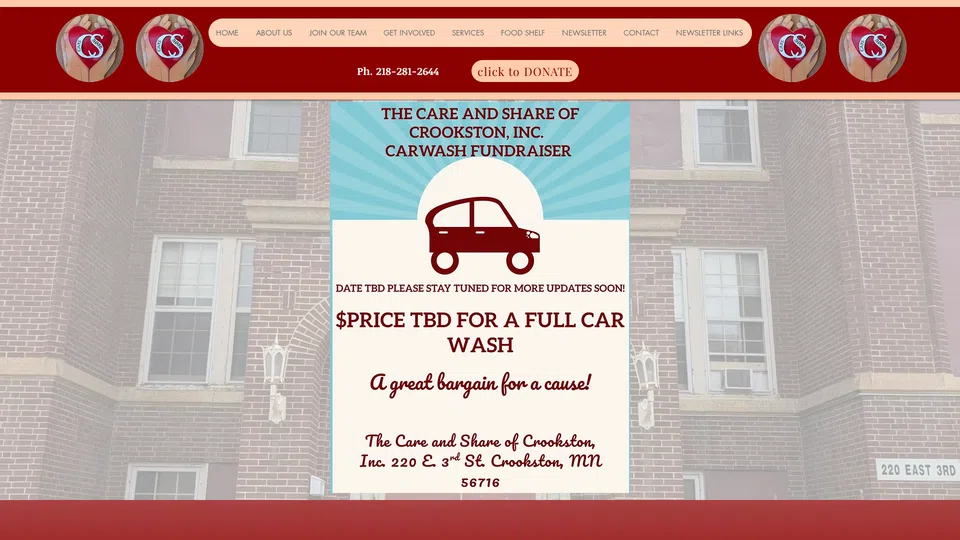 Homepage snapshot at launch