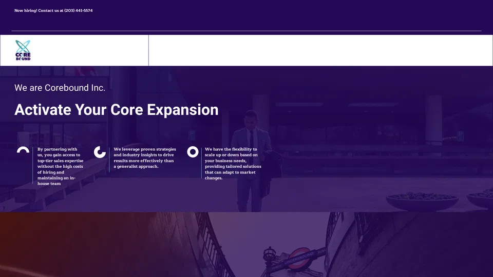 Homepage snapshot at launch