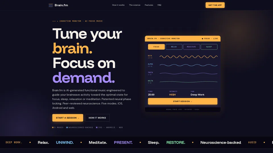 Homepage snapshot at launch