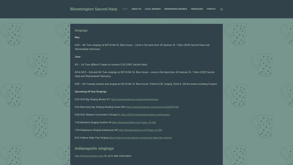 Homepage snapshot at launch