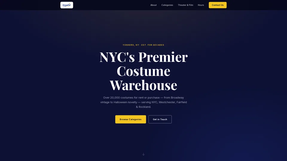 Homepage snapshot at launch