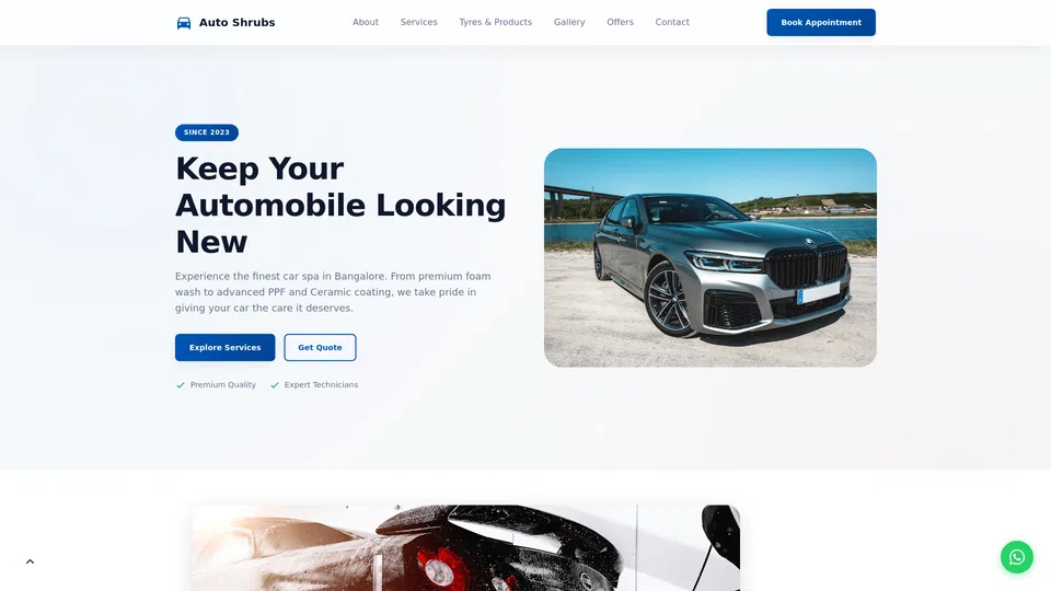 Homepage snapshot at launch