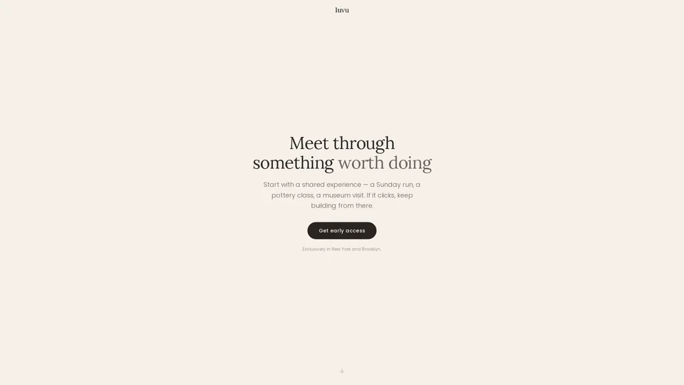 Homepage snapshot at launch