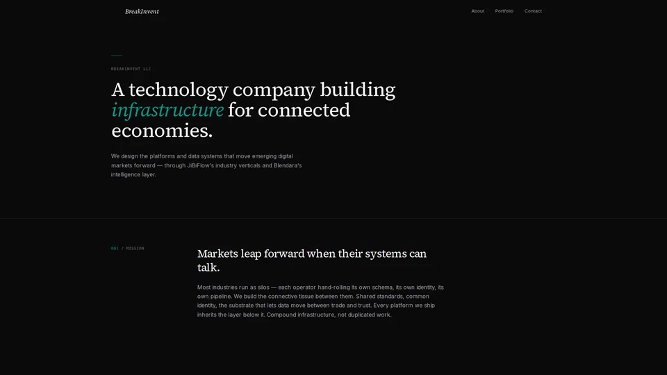 Homepage snapshot at launch