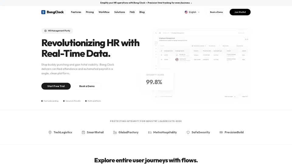 Homepage snapshot at launch