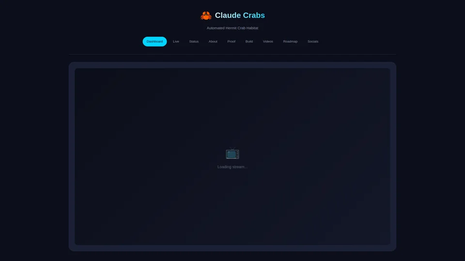 Homepage snapshot at launch
