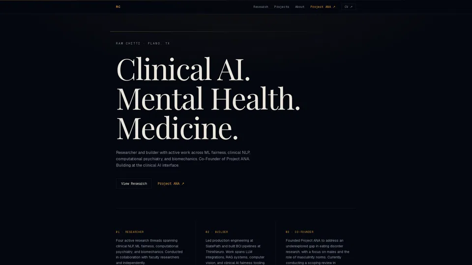 Homepage snapshot at launch
